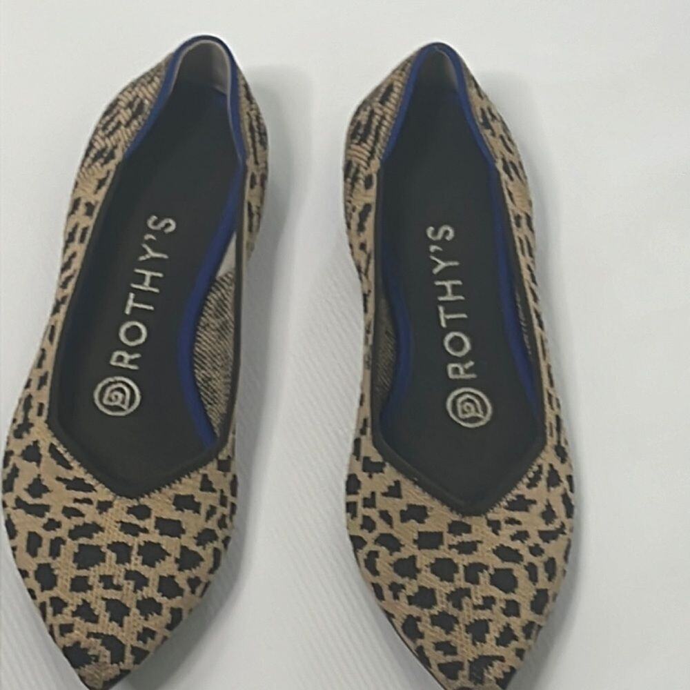 ROTHY’S CLASSIC LEOPARD PRINT BALLET‎ FLATS SIZE 6.5